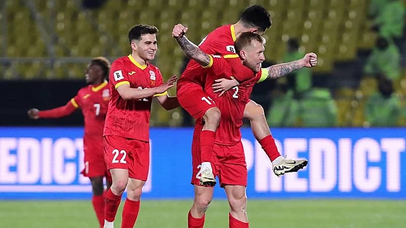 قيرغيزستان تهزم قطر بثلاثية