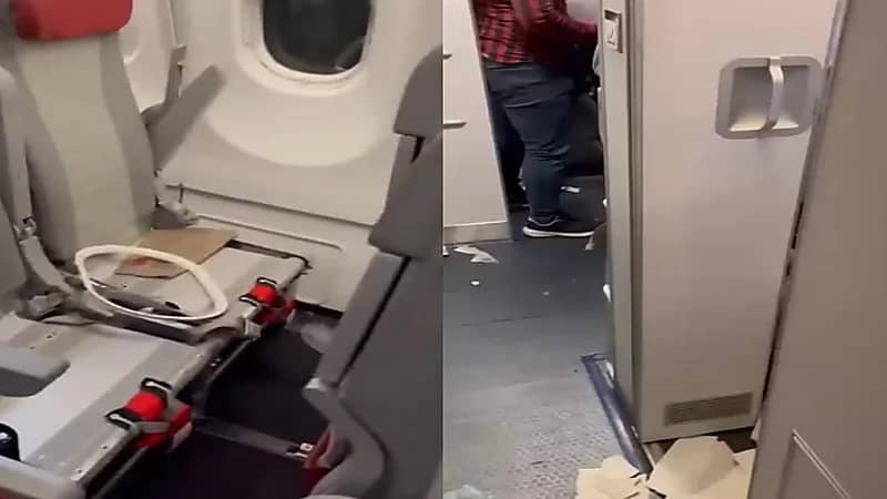 مخالفين نيجيريين يتسببون بأضرار جسيمة لطائرة تركية.. فيديو