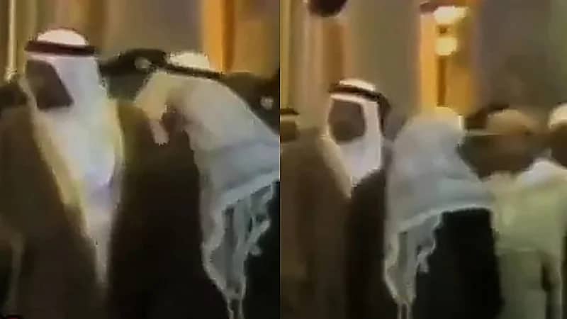 مقطع نادر للملك خالد يرفض اقتراح الرئيس عرفات عند الكعبة .. فيديو