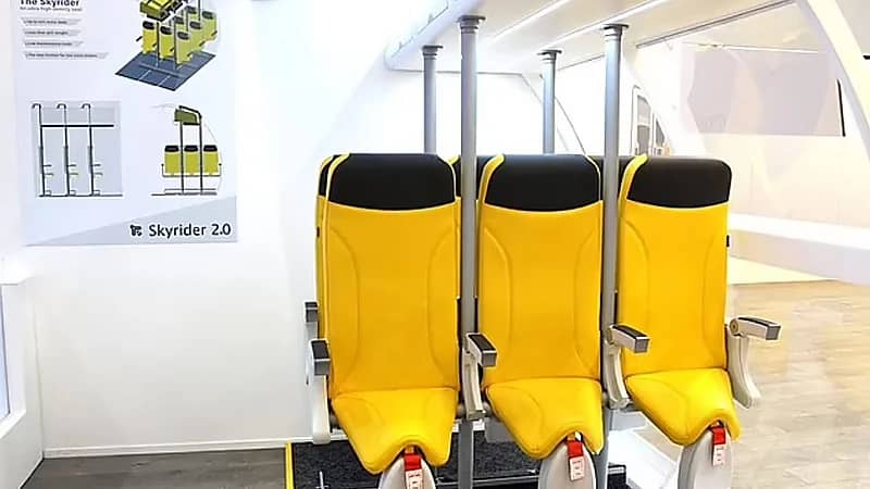 شركات الطيران الأوروبية تفاجئ المسافرين بمقاعد شبه واقفة .. صور