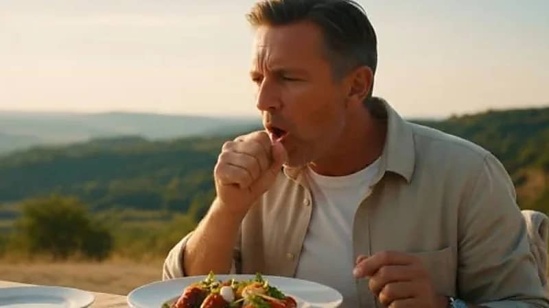 تحذير طبي: السعال بعد الأكل قد يُنذر بمرض خطير