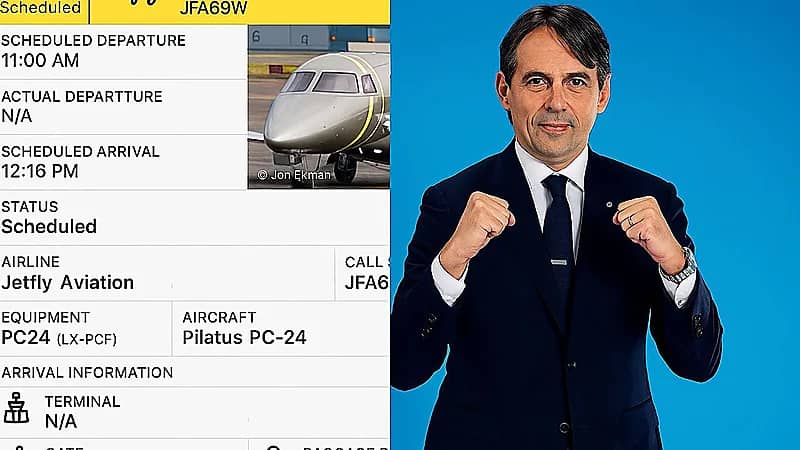 طائرة خاصة تقلع بـ إنزاغي من ميلان إلى باريس غدًا