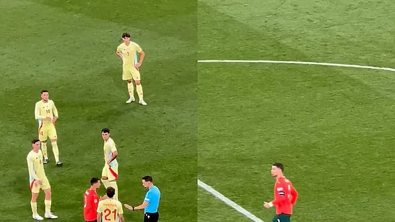 ردة فعل رونالدو بعد احتساب هدف البرتغال الأول   .. فيديو