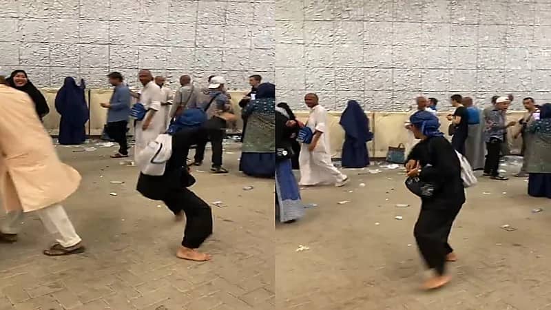 حماس زائد لدى حاج أثناء رمي الجمرات.. فيديو