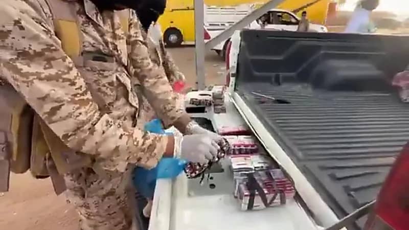 منفذ الوديعة في اليمن يحبط محاولة تهريب كمية من المخدرات إلى المملكة.. فيديو