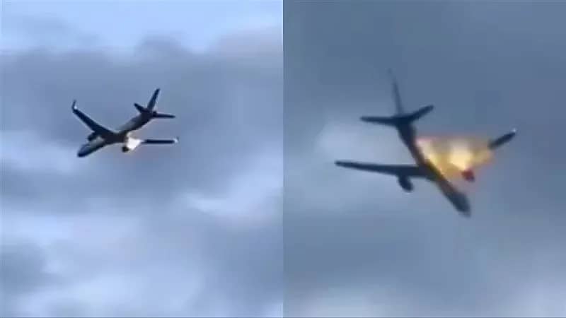 اشتعال المحرك يجبر طائرة ركاب على الهبوط الاضطراري.. فيديو