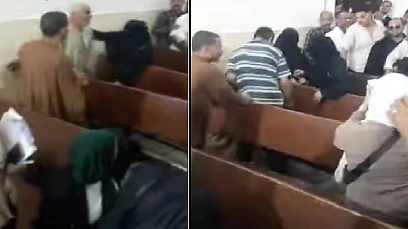 لحظة انهيار مسن مصري خلال محاكمة قاتلة ابنه وأحفاده الستة .. فيديو