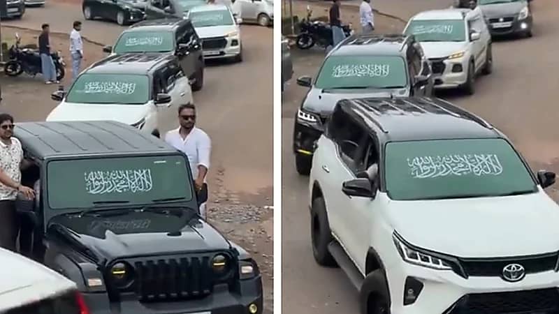 سيارات فاخرة بالعلم السعودي تجوب شوارع الهند احتفالًا باليوم الوطني .. فيديو