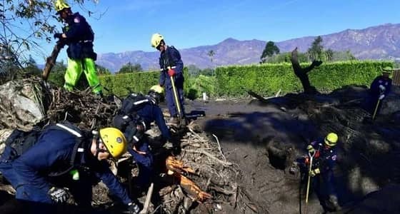 ارتفاع عدد قتلى الانهيارات الطينية في كاليفورنيا