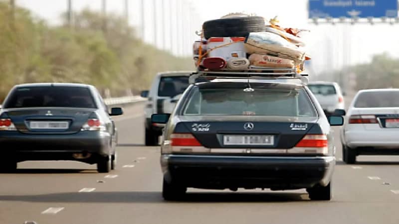 "كفاءة" يوضح خطورة تحميل الأوزان غير الضرورية أعلى المركبة