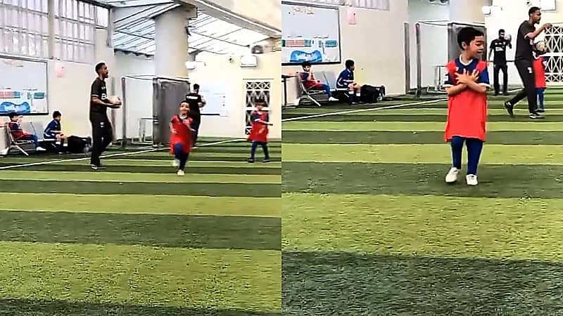 نجل محمد الشلهوب يسجّل هدفًا ويحتفل أمام والده .. فيديو