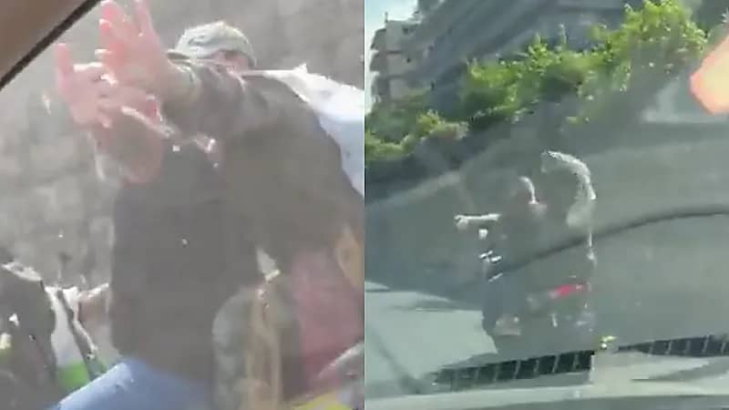 مقطع مروع يظهر لحظة الاعتداء على الإعلامية اللبنانية الحامل بترا أبو حيدر .. فيديو