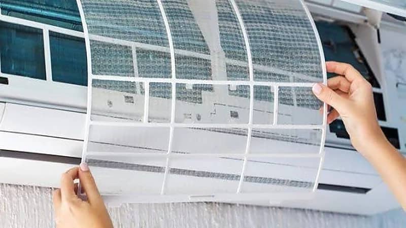تنظيف فلتر التكييف يخفض استهلاك الطاقة