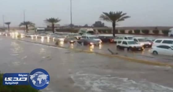 أمطار غزيرة على محافظة بارق
