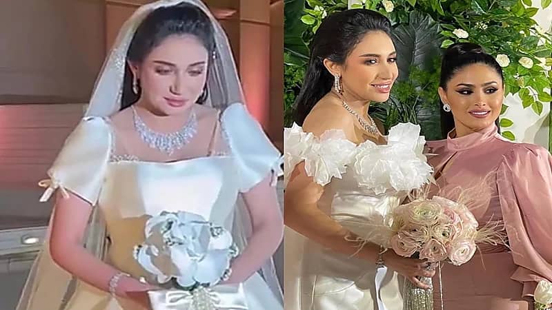 بالفيديو.. حنان رضا تحتفل بزفافها بإطلالة مميزة