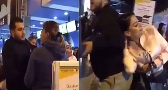 بالفيديو.. إمرأة تلقن زوجها وعشيقته درسا قاسيا في المطار