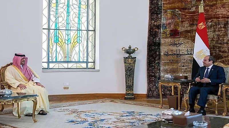 وزير الداخلية يلتقي رئيس جمهورية مصر