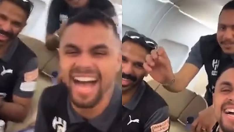 مقلب بسيط من ميشيل في العويس والوطيان يجهشهم بالضحك .. فيديو