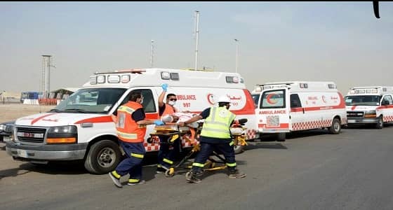 إصابة 13 شخصا في حادث تصادم بطريق الهجرة