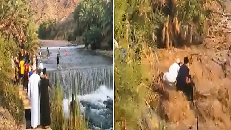 بالفيديو .. سيول جارفة تهاجم شبان وتطيح بأحدهم سلطان عمان