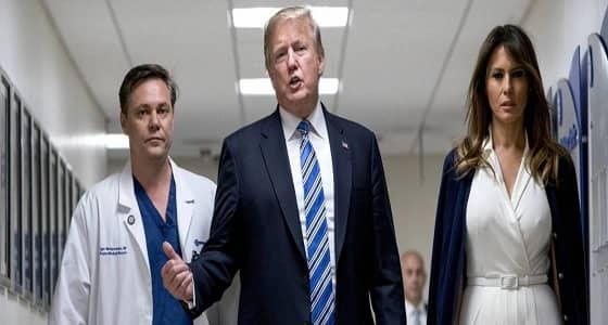 " ترامب " يزور مصابي مجزرة " المدرسة " في فلوريدا