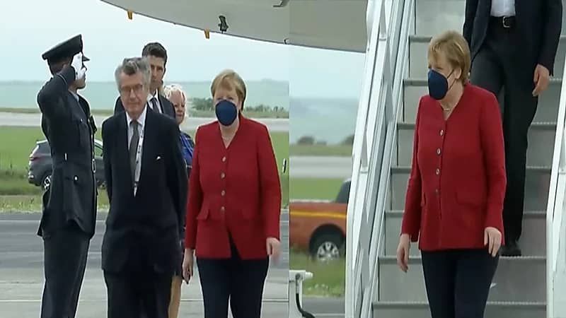 فيديو.. موقف محرج لميركل لحظة وصولها للمشاركة في قمة مجموعة السبع الكبرى