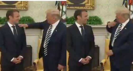 بالفيديو.. ترامب يحرج ماكرون بشكل صادم.. وأمجد طه ساخرًا: ذبحه