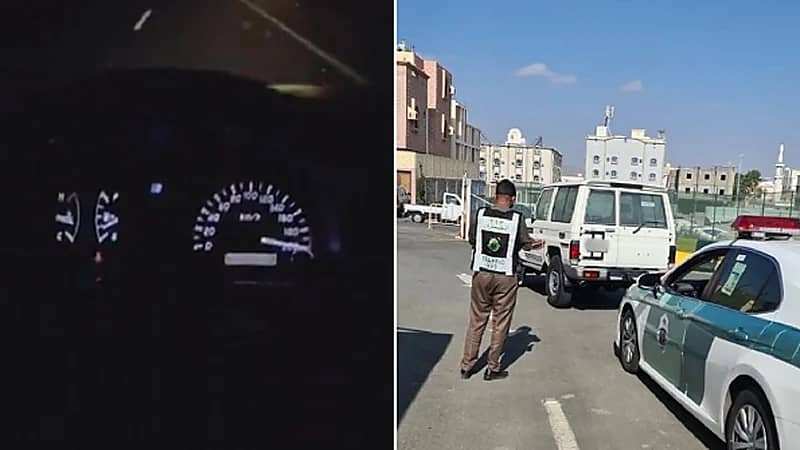 ضبط سائق قاد المركبة بسرعة عالية جدًا بالطائف