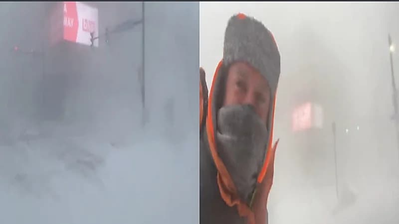 بالفيديو.. عاصفة ثلجية تجمد كل شيء في أمريكا