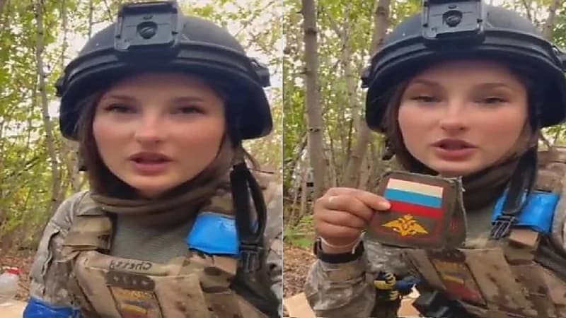 فيديو.. جندية أوكرانية تأسر جنديًا روسيًا وتنزع ملابسه