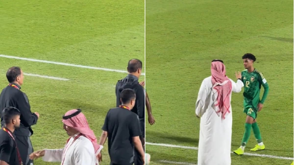 المسحل يحيي لاعبي منتخب الناشئين عقب الهزيمة أمام مالي .. فيديو