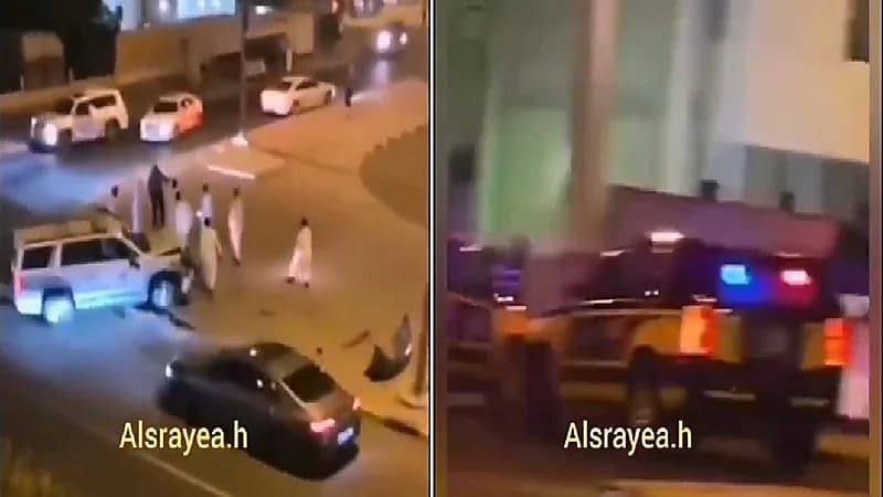 القبض على متشاجرين أحدهم سرق سيارة شرطة بالكويت (فيديو)