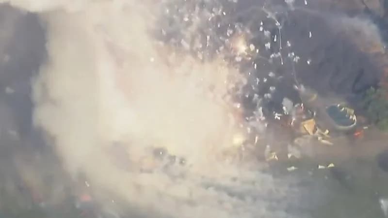 انفجار ضخم في مستودع للألعاب النارية في كاليفورنيا.. فيديو