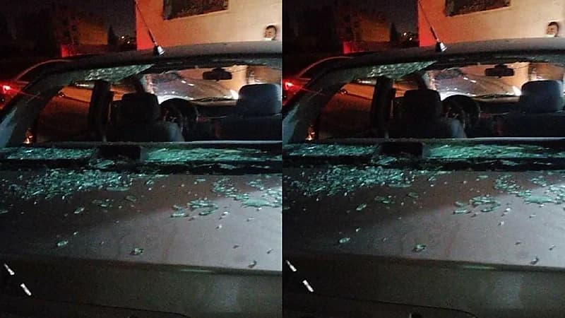 بالصور.. فتاة تحطم زجاج 15 مركبة