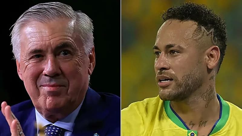 أنشيلوتي يوضح مستقبل نيمار مع البرازيل قبل المونديال