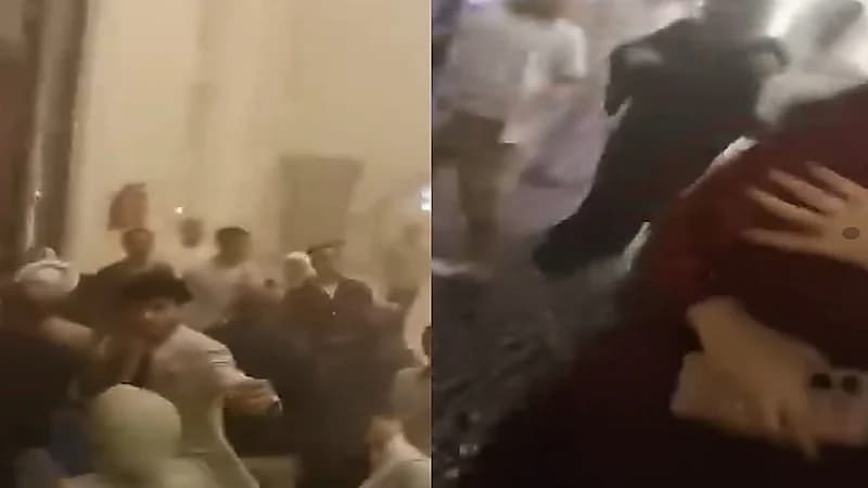 مشاجرة بين أهل عروسين وحراس إحدى قاعات الزفاف في مصر.. فيديو