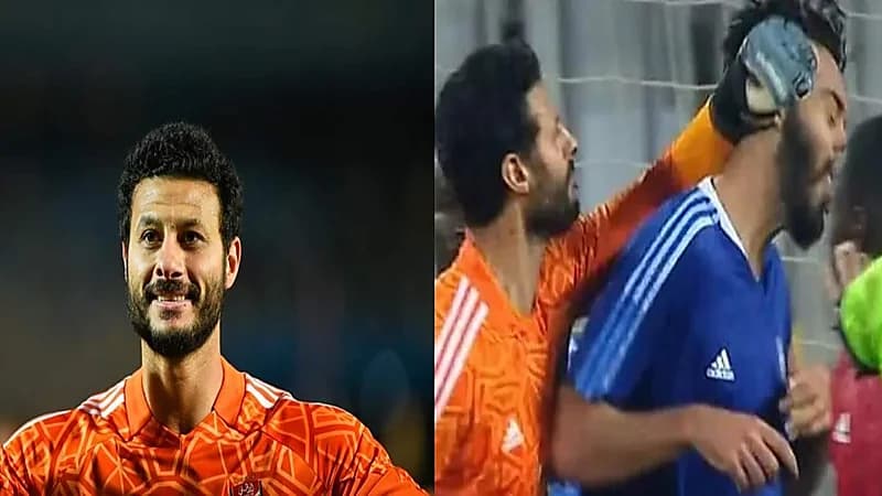 انتقادات لحارس الأهلي المصري بعد تعديه على مدافع سموحة