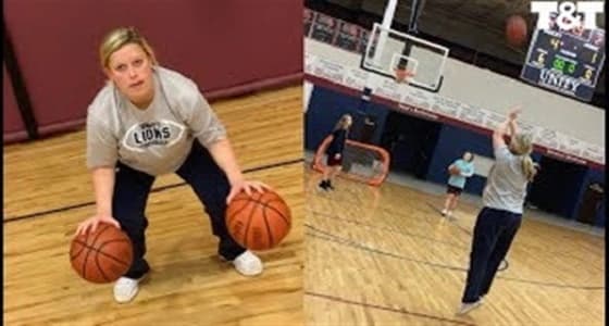 بالفيديو.. حامل تستعرض مهارتها في كرة السلة قبل ساعات من الإنجاب