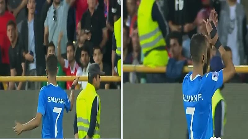 قذف سلمان الفرج بالقوارير من الجمهور الإيراني .. فيديو