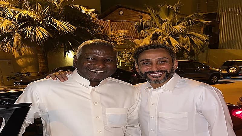 صورة.. ماجد عبد الله في ضيافة سامي الجابر