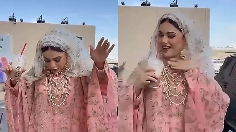 سارة مهند تخطف الأنظار بالزي التراثي لأهل المدينة المنورة .. فيديو
