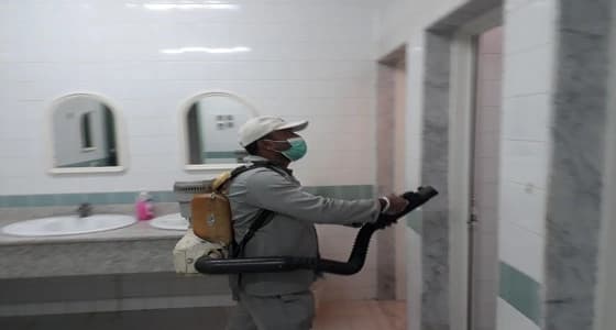 بالصور..حملة رش وتعقيم بتقنية البنات بالمدينة تحسبًا للجرب