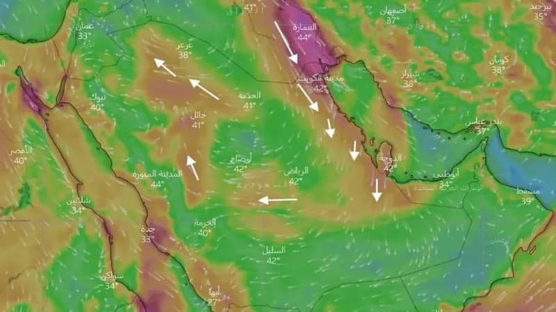 المسند: سحب ممطرة ورياح سطحية على مناطق المملكة