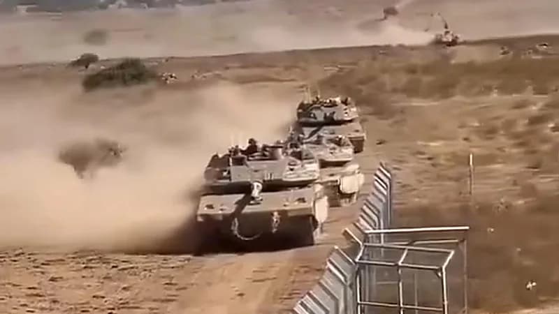 استمرار وصول التعزيزات للجيش الاسرائيلي ‏على الحدود اللبنانية ومرتفعات الجولان .. فيديو