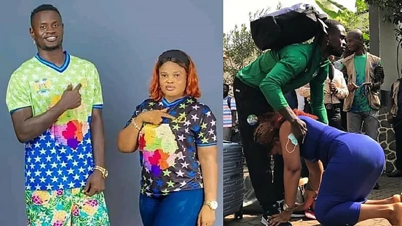 شاهد.. زوجة موسى تومبو تودعه بطريقة غريبة