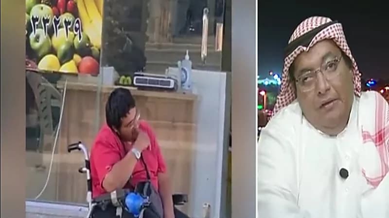 من كرسيه المتحرك.. مواطن يتحدى إعاقته بتجارة الخضروات والفواكه (فيديو)