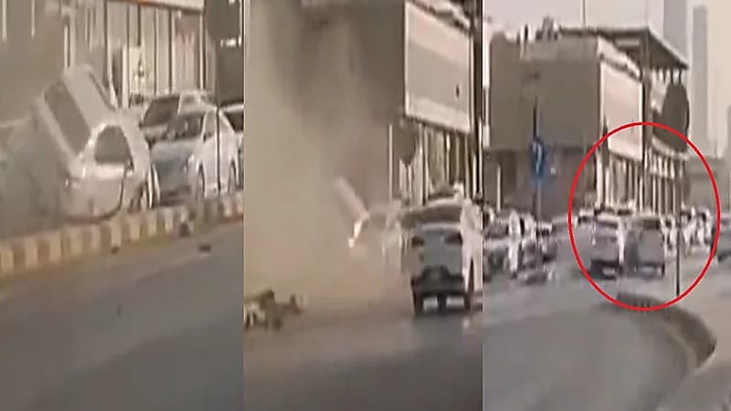 فيديو.. متهور يتسبب في حادث مروع بالرياض