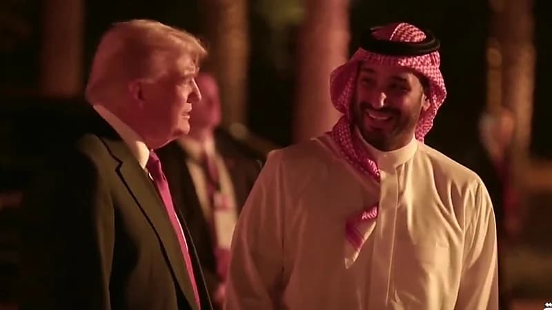 على أنغام السامري حديث يجمع ولي العهد وترامب ..فيديو