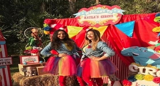 شاهد.. إيمي ودنيا سمير غانم في عيد ميلاد " كيلا "