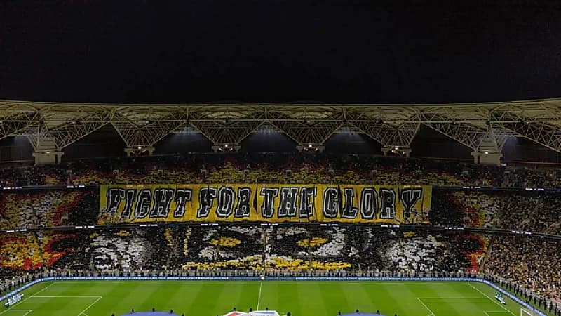 اعتماد تيفو لجماهير الاتحاد قبل قمة النصر